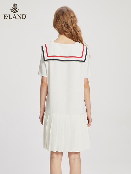 ELAND衣恋个性时尚撞色条纹设计感小众连衣裙女EEOWC24H1M 商品图2