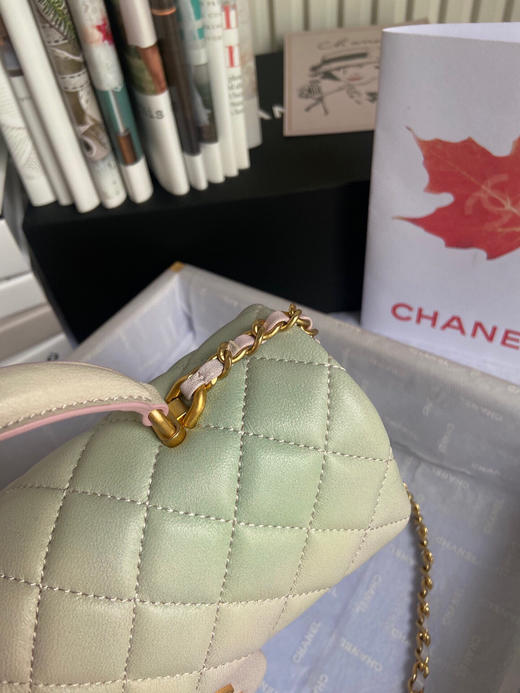 夏季特惠💰1150 原单香奈儿 Chane🎶 Mini CfHandle珠光色AS2431 商品图3