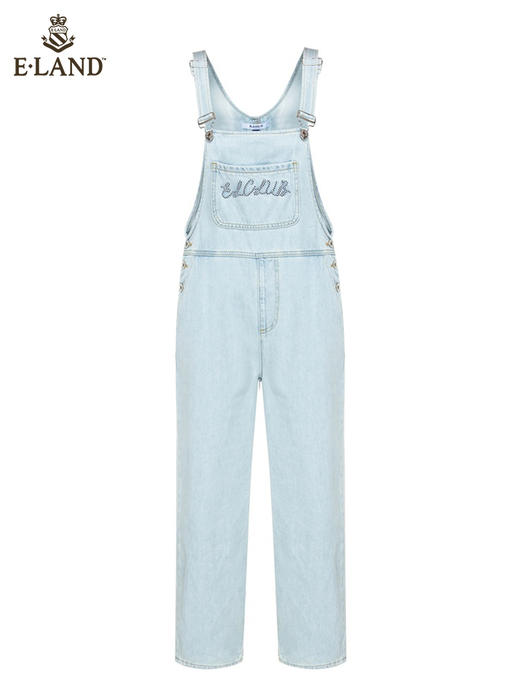 ELAND衣恋元气俏皮甜美可爱显瘦直筒背带牛仔裤女EETJC24Q1N 商品图4