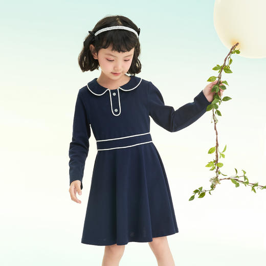 mettekids儿童连衣裙2022春季新款女童裙子潮洋气时髦粉色公主裙 商品图4