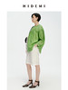 HIDEMI 轻盈风缕感简约设计感轻缎感压褶上衣 沁心绿/奶油米 商品缩略图9