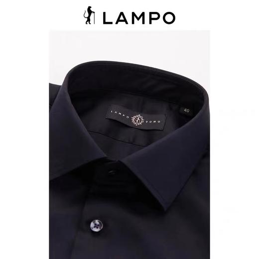 【4F】蓝豹商务正装黑色自然弹超修身衬衣男 商品图1