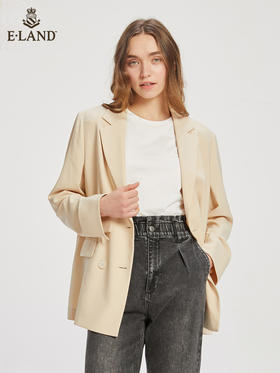 ELAND衣恋宽松休闲清新简约通勤气质西装外套女EEJKC23Q2N