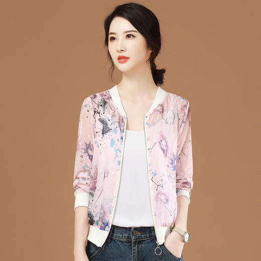 印花雪纺开衫夏装休闲透气潮搭短款小外套  GYM-D8875 商品图5