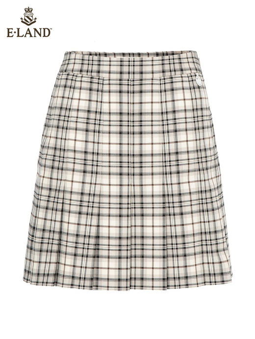 ELAND衣学院时尚显瘦格纹气质短裙女EEWHC23N1M 商品图4