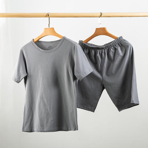 日式无印T恤全棉套装良品纯色T恤衫男女情侣款 A-4579 商品图4
