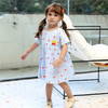 棉果果夏季女童纯棉印花短袖连衣裙M222701222258 商品缩略图0