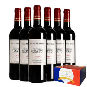 建发酒业 法国原瓶进口红酒 莫堡经典红葡萄酒礼盒 750ml*6瓶 12度干红葡萄酒 六支整箱