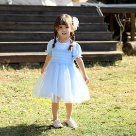 棉果果夏季女童纯棉纱纱短袖连衣裙M222701422304