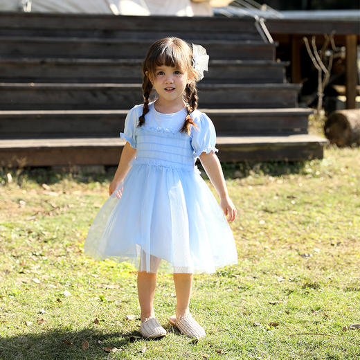 棉果果夏季女童纯棉纱纱短袖连衣裙M222701422304 商品图0