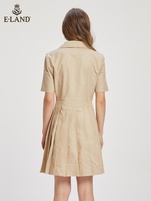 ELAND衣恋气质时尚双排扣通勤优雅西装百褶裙女EEOWC23H1C 商品图2