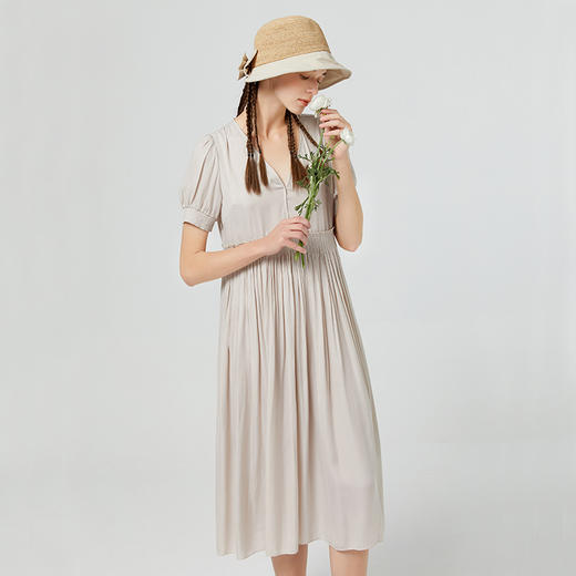 Famecoco范可儿法式连衣裙春夏季女裙子质感高级感轻熟风F223FA057 商品图3