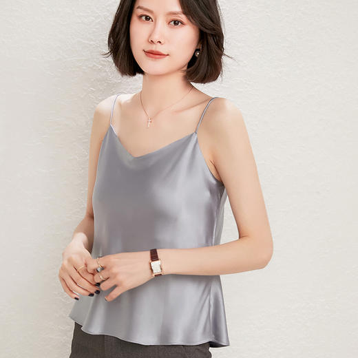 馥迦性感优雅V领仿真丝吊带 J-105 商品图7