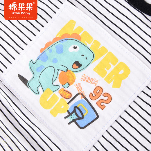 棉果果夏季男童纯棉假两件短袖连体衣M212727222279 商品图7
