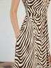 HeyDress原创斑马纹连衣裙女春季新款V领气质法式裙子长裙伞裙 商品缩略图3