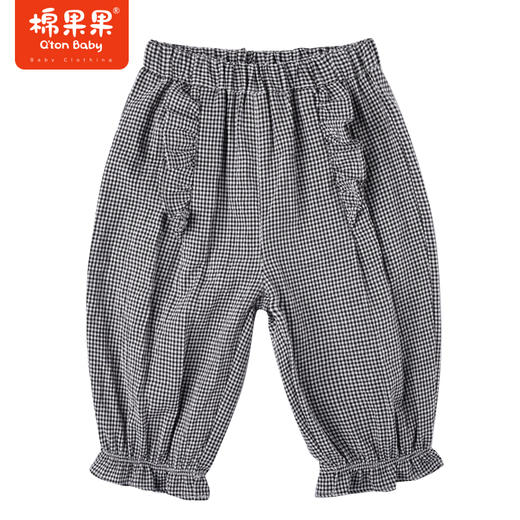 棉果果夏季女童纯棉梭织七分灯笼裤M222201222263 商品图0