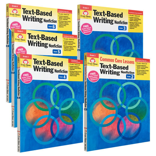 Evan-Moor Text-Based Writing Nonfiction 非虚构类文学写作基础 美国加州原版教辅 商品图1
