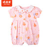 棉果果夏季女童纯棉大翻领对开短袖连体衣M222722222315 商品缩略图0