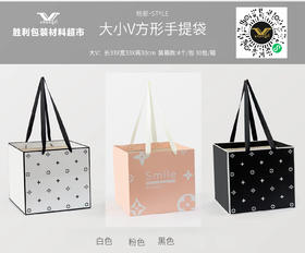 大V方形手提袋（长33CM,宽33CM,高30CM）