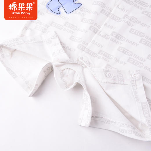 棉果果夏季男童纯棉对开短袖连体衣M212722222280 商品图5