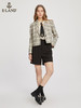 ELAND衣恋经典格纹气质通勤设计感短款西装外套女EEJKC23N1B 商品缩略图1
