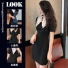 黛唯梵2022新款高腰显瘦小黑裙女翻领名媛气质炸街桔梗连衣裙国庆清明出游 商品缩略图1
