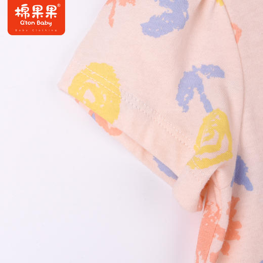棉果果夏季女童纯棉纱裙两件套对开连体衣M222722222261 商品图3