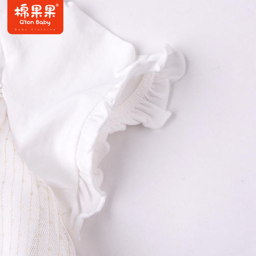 棉果果夏季女童纯棉网纱短袖连体衣M222727222262 商品图2