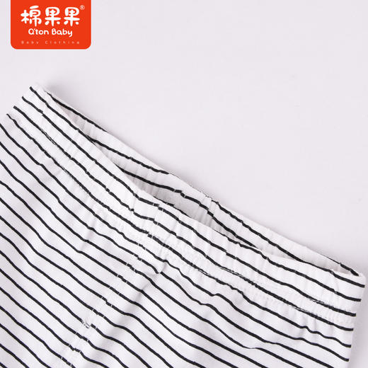棉果果夏季女童纯棉条纹七分打底裤M222206222267 商品图4