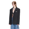   NUTH黑色基础款OVERSIZE百搭西装金属标装饰西服 商品缩略图1