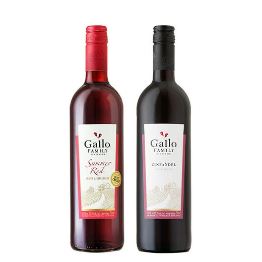 建发酒业 美国原瓶进口红酒 嘉露家族庄园夏日红仙粉黛葡萄酒双支组合装 750ml *2微醺果酒 仙粉黛+夏日 商品图3