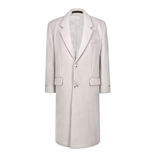   NUTH 浅米灰宽松oversize百搭复古羊毛呢大衣外套 商品图4