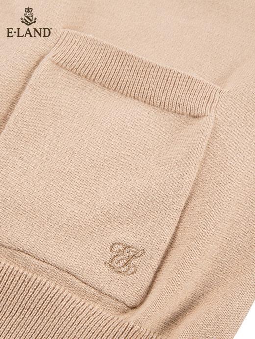 ELAND衣恋温柔甜美气质V领清新复古针织马甲女EEVKC23H1B 商品图3