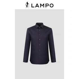 【4F】蓝豹商务正装黑色自然弹超修身衬衣男