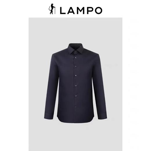 【4F】蓝豹商务正装黑色自然弹超修身衬衣男 商品图0