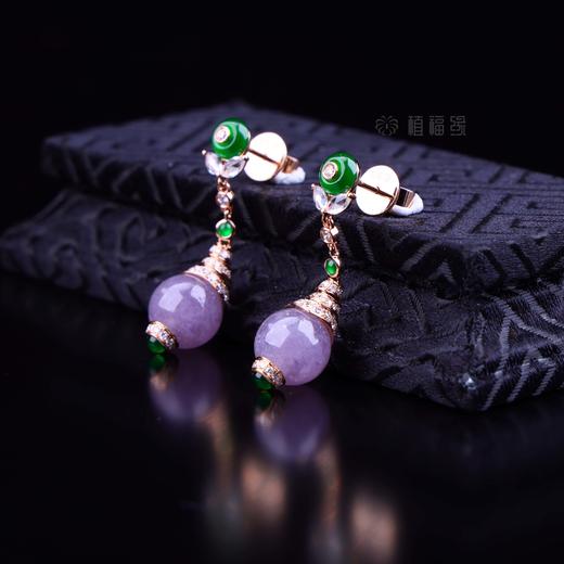 【财源滚滚】紫珠绿翠耳钉-EZ12201013 商品图2