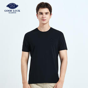 GOOD LUCK/德鲨棉混纺舒适柔软多彩净色简约圆领短袖T恤LY13533