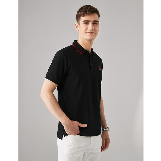 GOOD LUCK/德鲨百分百纯棉舒适柔软精致刺绣短袖POLO衫LY23103 商品图3