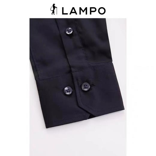 【4F】蓝豹商务正装黑色自然弹超修身衬衣男 商品图3