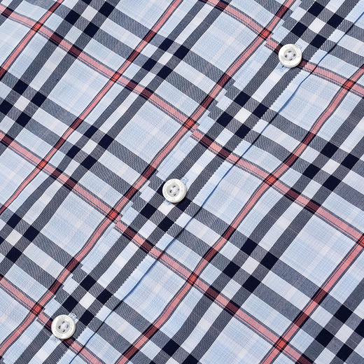 GOOD LUCK/德鲨经典格纹亲肤柔软舒适短袖衬衫LY11416-858 商品图8