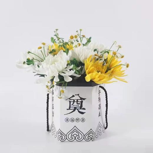 菊花祭奠手提花桶10支 商品图0