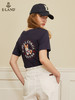 ELAND衣恋2022年春季新款时尚洋气设计感宽松显瘦纯色柯基T恤女EERAC23H1M 商品缩略图2