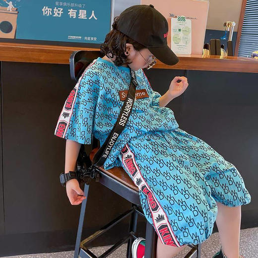 裁缝学苑TQ17 男童套装2022新款短袖T恤裤子服装纸样 儿童打版图 商品图1