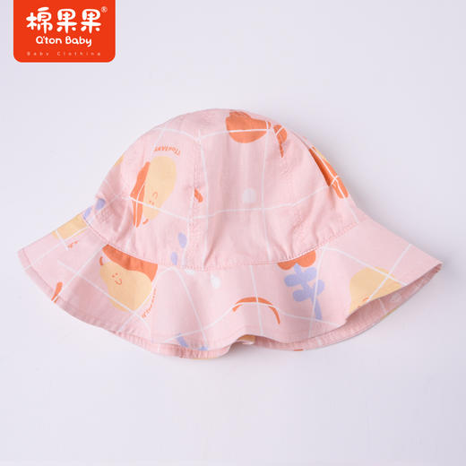 棉果果夏季女童纯棉印花小盆帽M224400422313 商品图3