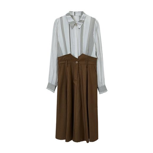 谜底2022夏季新款复古浪漫假两件收腰灯笼袖连衣裙225ML6073 商品图4