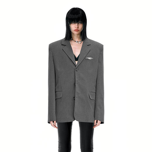   NUTH灰色OVERSIZE宽松百搭西服小众设计师品牌西装 商品图0