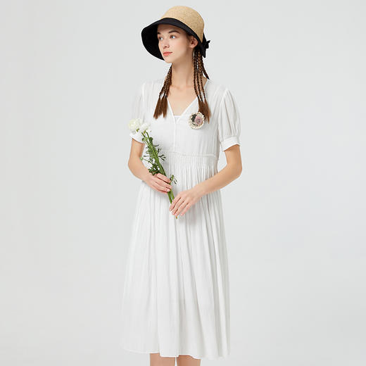 Famecoco范可儿法式连衣裙春夏季女裙子质感高级感轻熟风F223FA057 商品图0