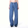   NUTH 多铆钉牛仔裤原创设计感高腰显瘦阔腿裤宽松百搭直筒长裤 商品缩略图0
