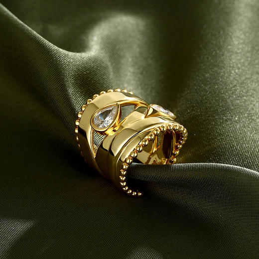 【刘忻&演员王悦伊同款】Mordern Art 现代艺术时期 | 金色太阳神寓言戒指（2色可选） 商品图6