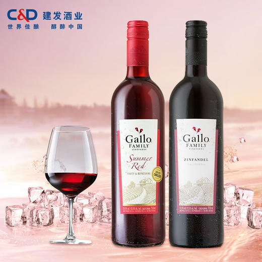 建发酒业 美国原瓶进口红酒 嘉露家族庄园夏日红仙粉黛葡萄酒双支组合装 750ml *2微醺果酒 仙粉黛+夏日 商品图4